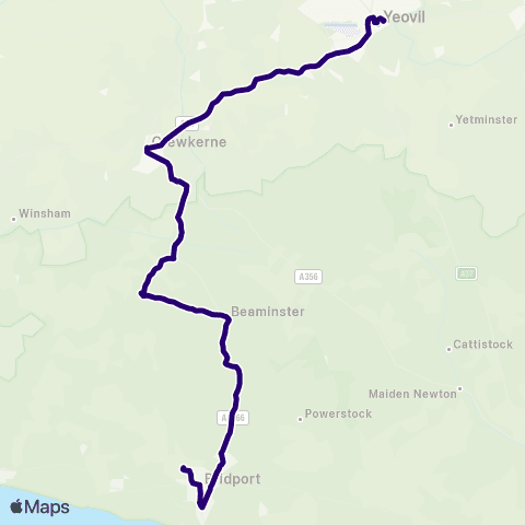 First Wessex Dorset & South Somerset Bridport Hospital - Bus Station map