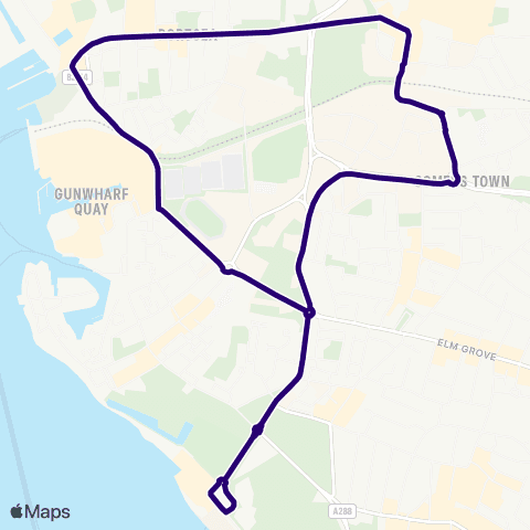 First Portsmouth Fareham & Gosport Hovertravel Stop - Hovertravel Stop map