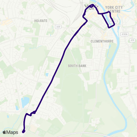 First York Askham Bar P&R - Askham Bar P&R map