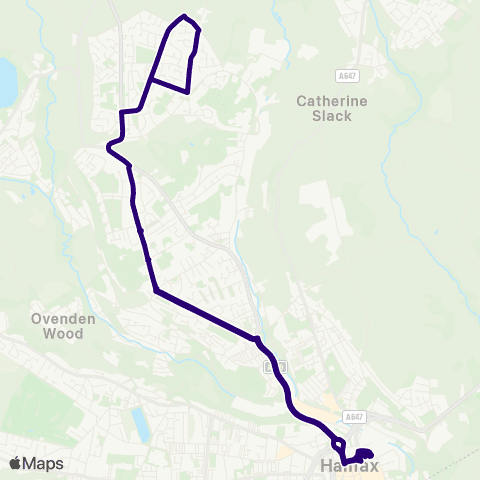 First Halifax Halifax Bus Sta - Halifax Bus Sta map