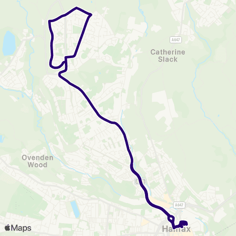 First Halifax Halifax Bus Sta - Halifax Bus Sta map