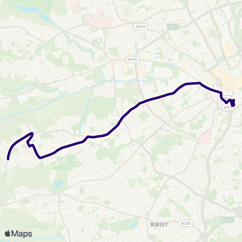 First Bradford Clayton Town End A - Bradford Interchange Bus Sta map