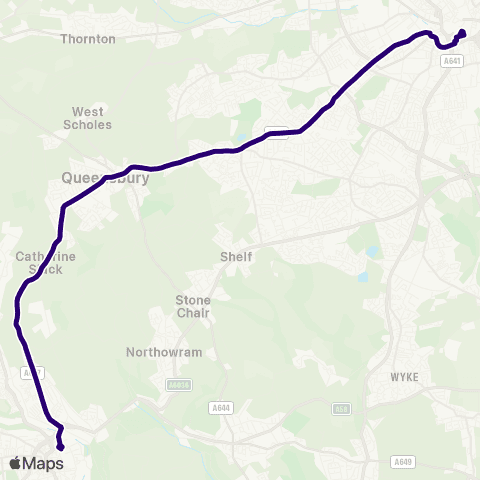 First Halifax Bradford Interchange Bus Sta - Halifax Bus Sta map