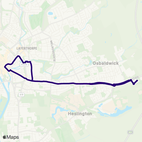 First York Grimston Bar P&R - Grimston Bar P&R map