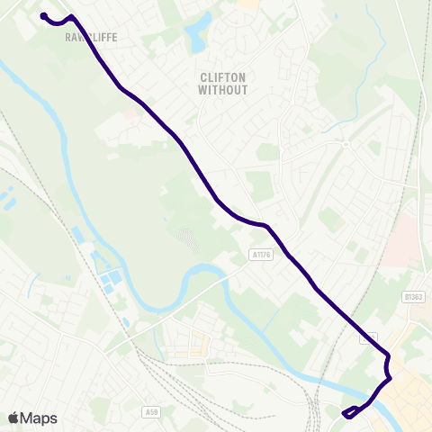 First York Rawcliffe Bar P&R - Rawcliffe Bar P&R map