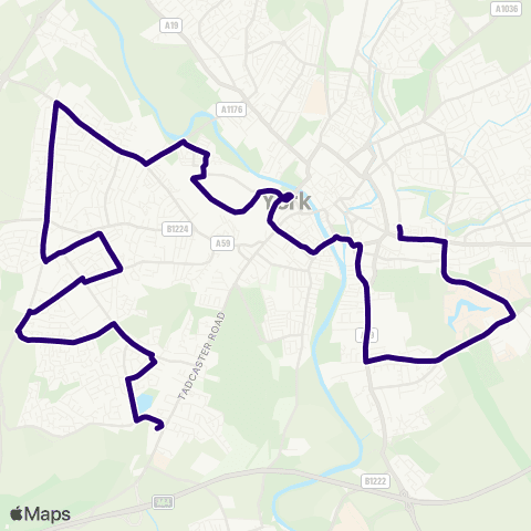 First York Moor Lane Car Park - James Street map