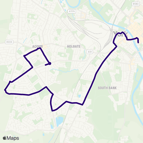 First York Clockhouse - Clifford Street map