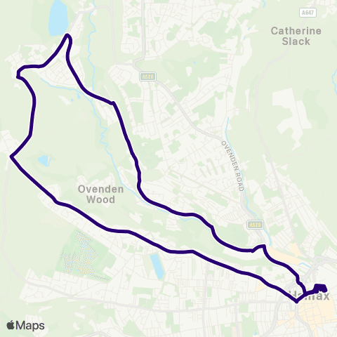 First Halifax Halifax Bus Station - Mixenden Road Top map