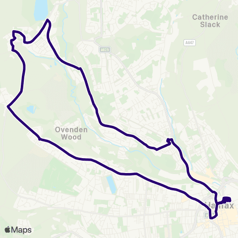 First Halifax Halifax Bus Sta - Halifax Bus Sta map