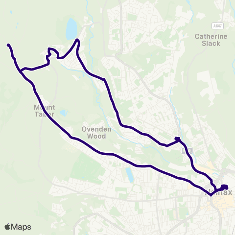 First Halifax Halifax Bus Sta - Halifax Bus Sta map