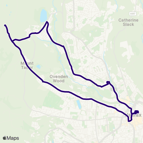First Halifax Halifax Bus Sta - Halifax Bus Sta map