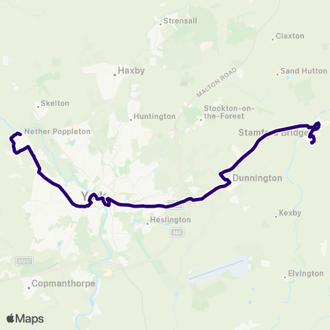 First York Stamford Bridge Roman Av - Lord Nelson map
