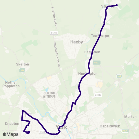 First York Brecks Lane - Acomb Library map