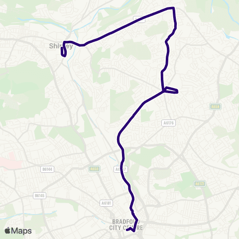 First Bradford Market Square - Bradford Interchange Bus Sta map