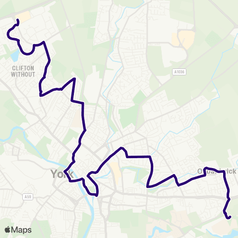 First York Clifton Moor Tesco - Campus E Interchange map