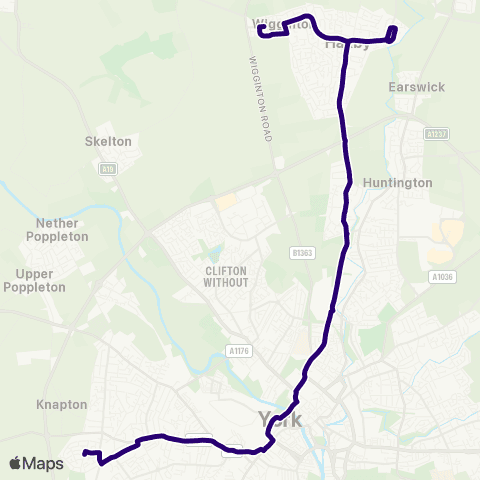 First York Mill Lane - Chapelfields Shops map