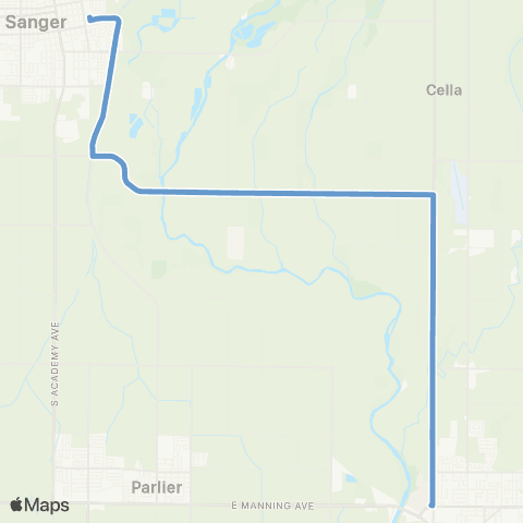 FCRTA Sanger Express map