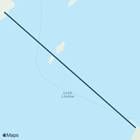 Argyll & Bute Council Ferries Port Appin - Point (Lismore) map