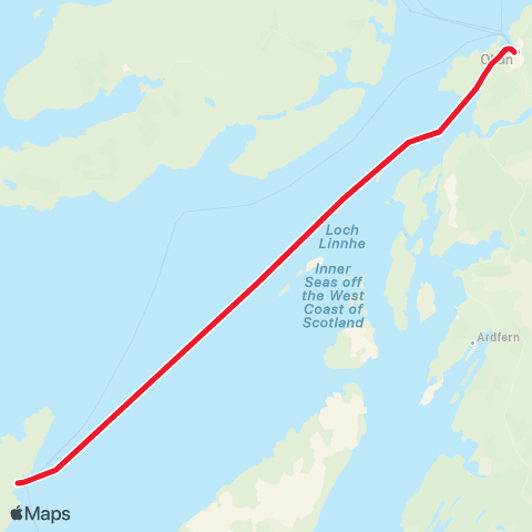 Caledonian MacBrayne Colonsay - Oban map
