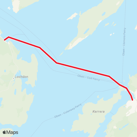 Caledonian MacBrayne Craignure Mull - Oban map