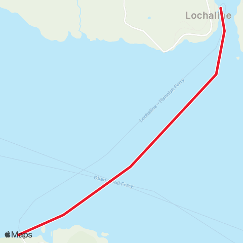Caledonian MacBrayne Finnish - Lochaline map
