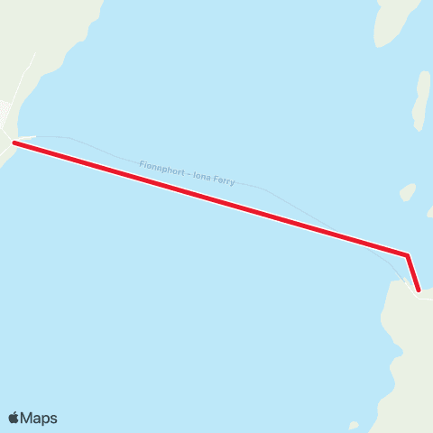 Caledonian MacBrayne Iona - Fionnphort Mull map