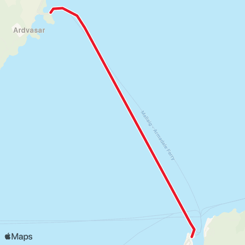 Caledonian MacBrayne Armadale - Mallaig map