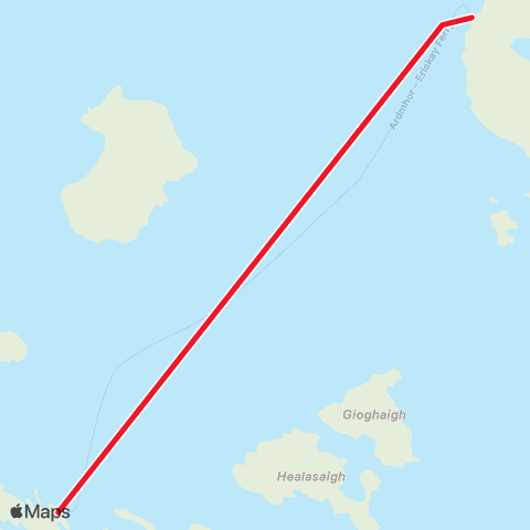 Caledonian MacBrayne Eriskay - Aird Mhor Barra map