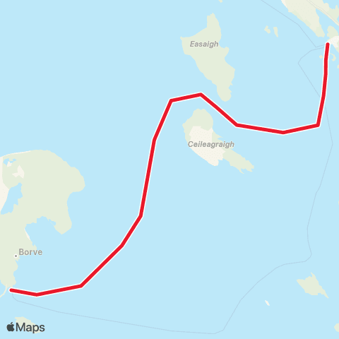 Caledonian MacBrayne Leverburgh Harris - Berneray map
