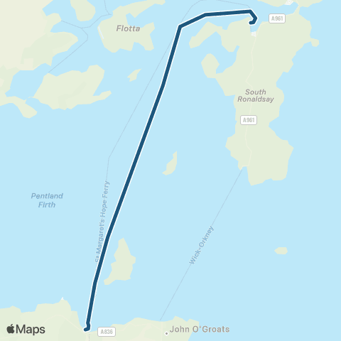 Pentland Ferries Gills Bay - Saint Margaret's Hope map