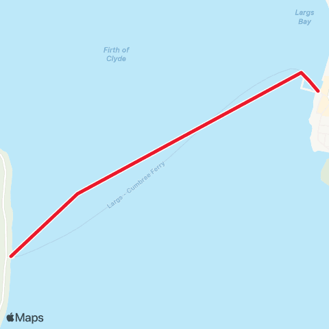 Caledonian MacBrayne Cumbrae - Largs map