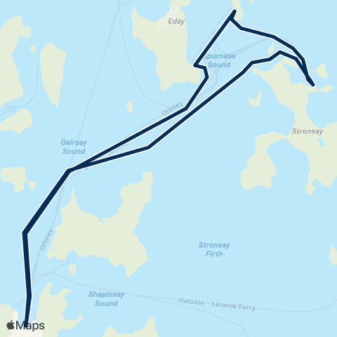 Orkney Ferries Westray & Papa Westray map