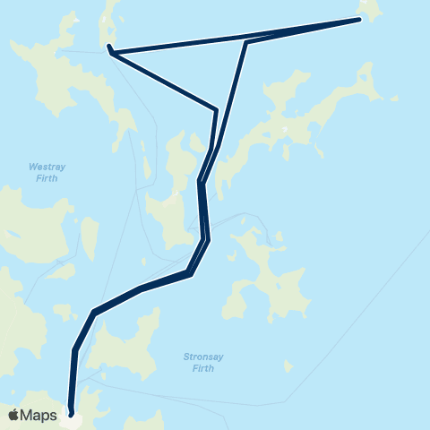 Orkney Ferries North Ronaldsay map