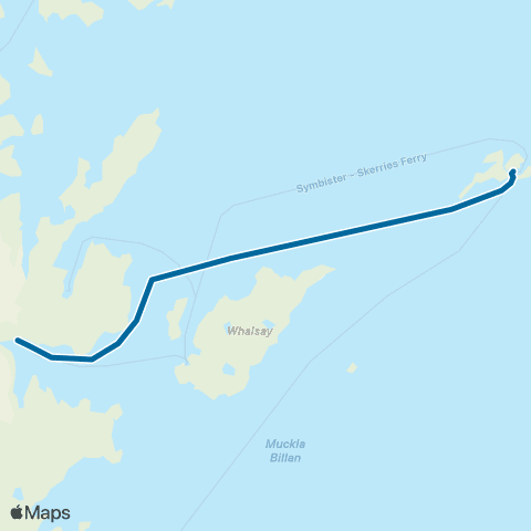 Shetland Ferries Skerries map