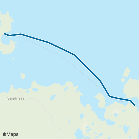 Shetland Ferries Papa Stour map