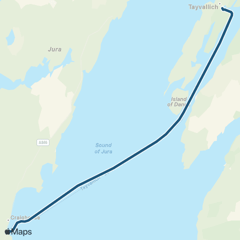 Jura Passenger Ferry Jura Passenger Ferry map