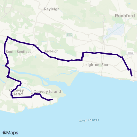 First Essex Leigh Beck - Travel Centre map