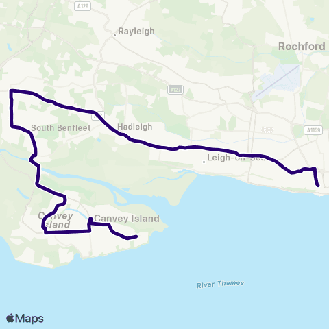 First Essex Travel Centre - Leigh Beck map
