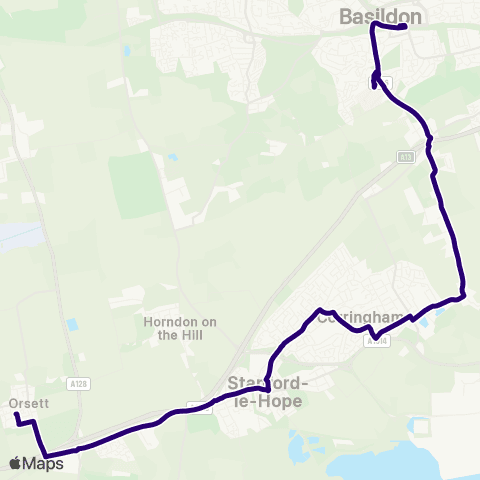 First Essex Hospital - Bus Station map