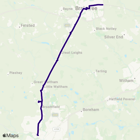 First Essex Tesco East Store - Bus Station map