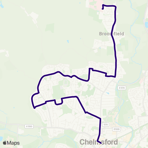 First Essex Bus Station - Hospital map
