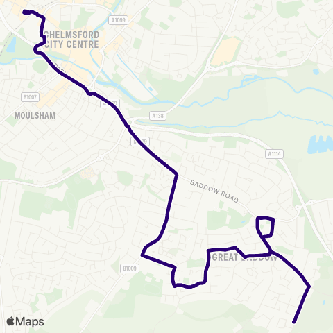 First Essex Bae Systems - Bus Station map