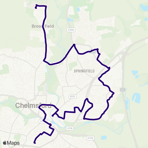 First Essex Hospital - Bus Station map