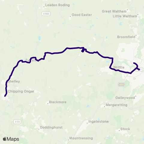 First Essex Two Brewers - Bus Station map