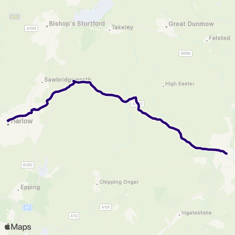 First Essex Temp Bus Station - Bus Station map