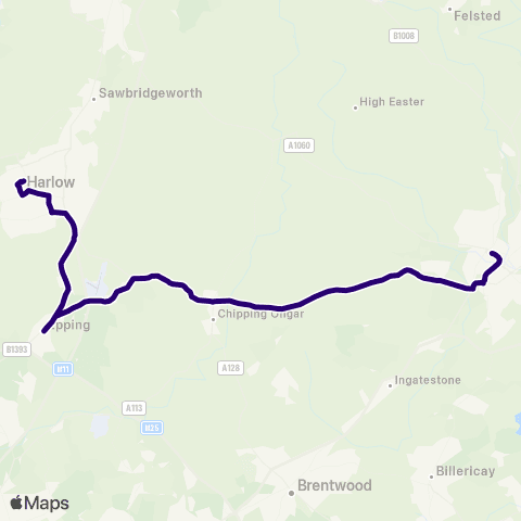 First Essex Temp Bus Station - Bus Station map