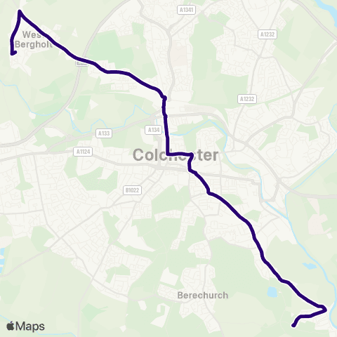 First Essex Heath Road Turn - The Queens Head map