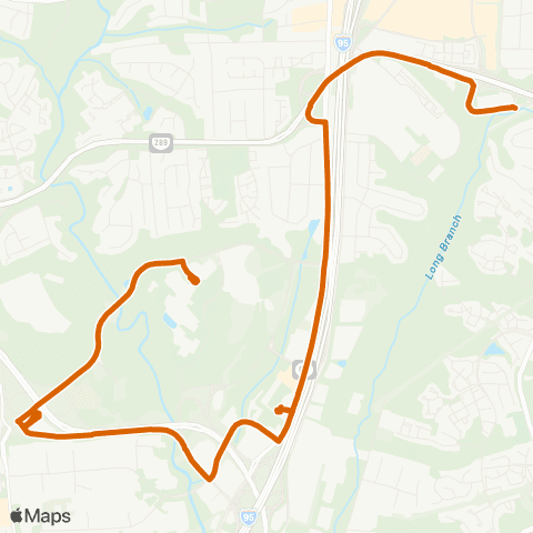 Fairfax Connector Patriot Ridge - Saratoga map