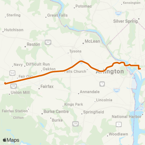 Fairfax Connector Stringfellow Rd - L'Enfant map