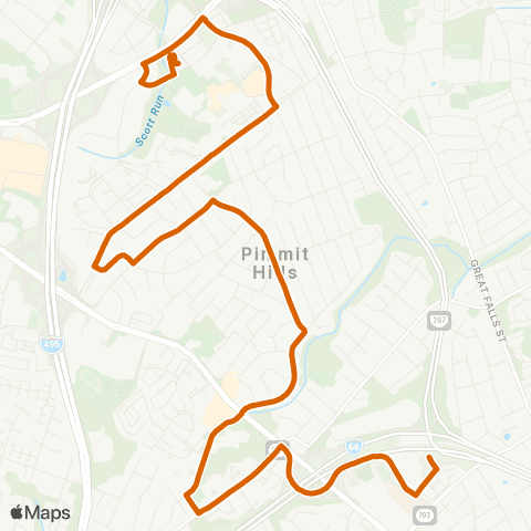 Fairfax Connector Pimmit Hills map